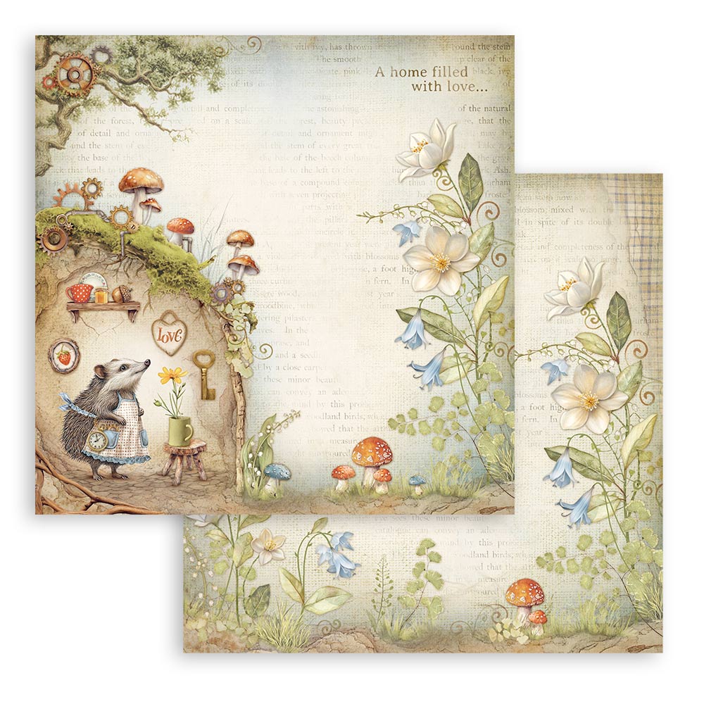 Bloc Scrapbooking 10 Hojas Hidden Grove Stamperia - Image 6