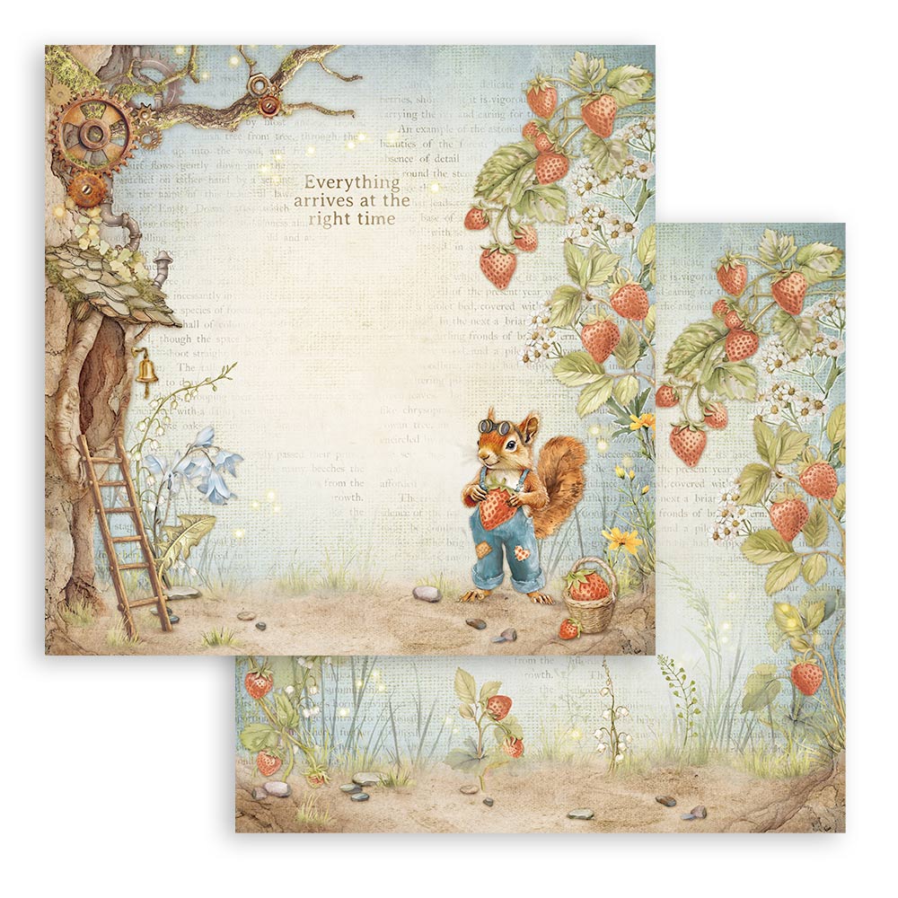 Bloc Scrapbooking 10 Hojas Hidden Grove Stamperia - Image 7