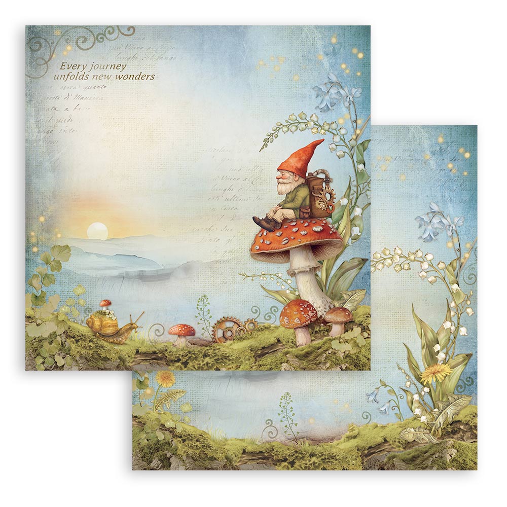 Bloc Scrapbooking 10 Hojas Hidden Grove Stamperia - Image 9
