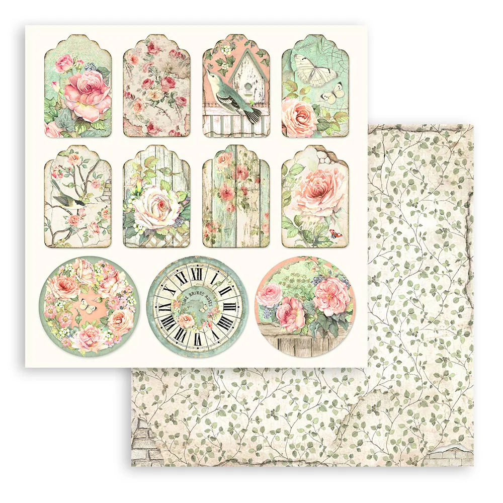 Bloc Scrapbooking 10 Hojas House of Roses Stamperia - Image 12