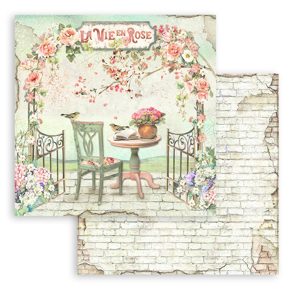 Bloc Scrapbooking 10 Hojas House of Roses Stamperia - Image 3