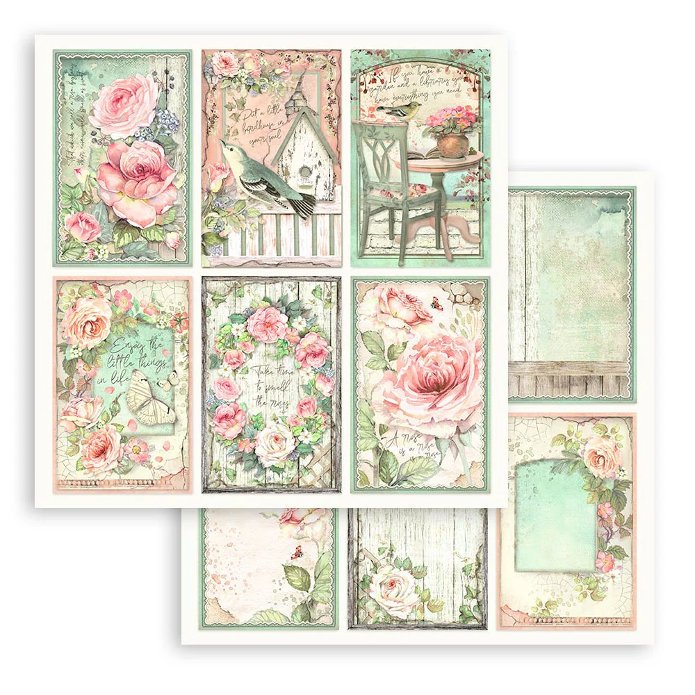 Bloc Scrapbooking 10 Hojas House of Roses Stamperia - Image 4
