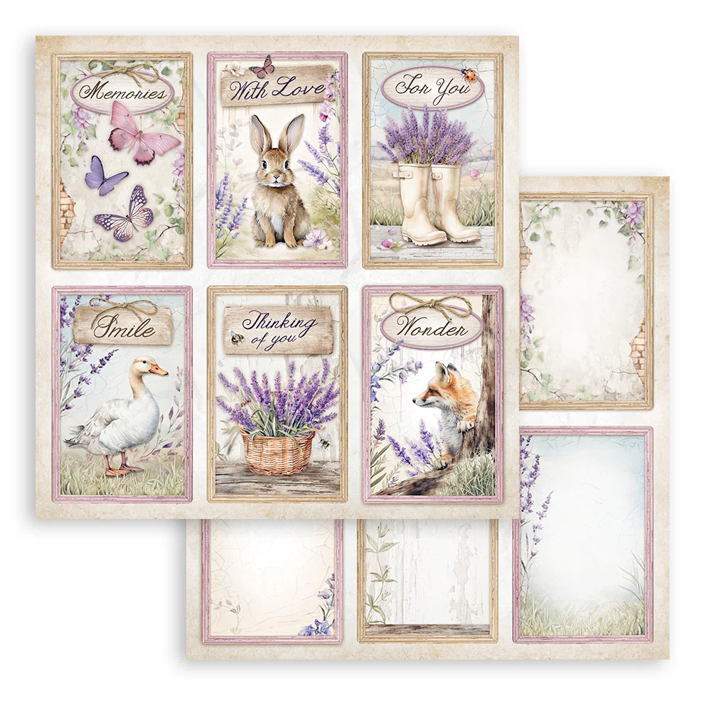 Bloc Scrapbooking 10 Hojas Lavender 12x12 Stamperia - Image 10