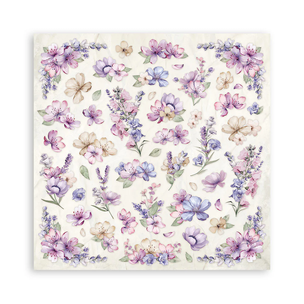 Bloc Scrapbooking 10 Hojas Lavender 12x12 Stamperia - Image 2