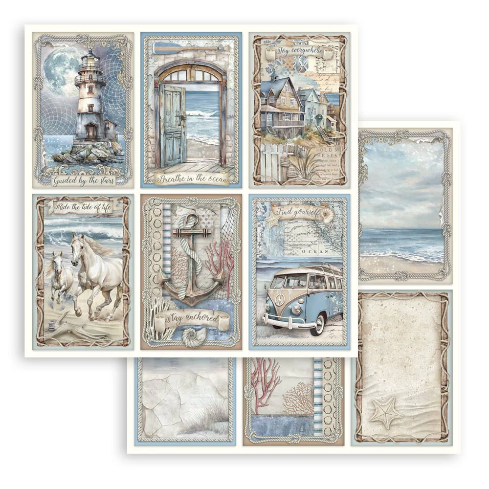 Bloc Scrapbooking 10 Hojas Silent Sea Stamperia - Image 10