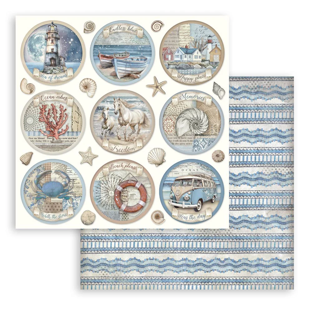 Bloc Scrapbooking 10 Hojas Silent Sea Stamperia - Image 12