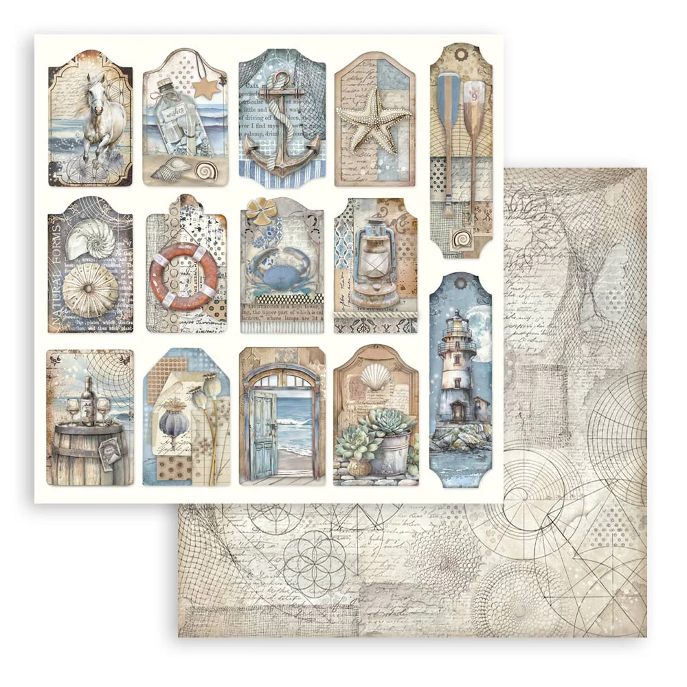 Bloc Scrapbooking 10 Hojas Silent Sea Stamperia - Image 13