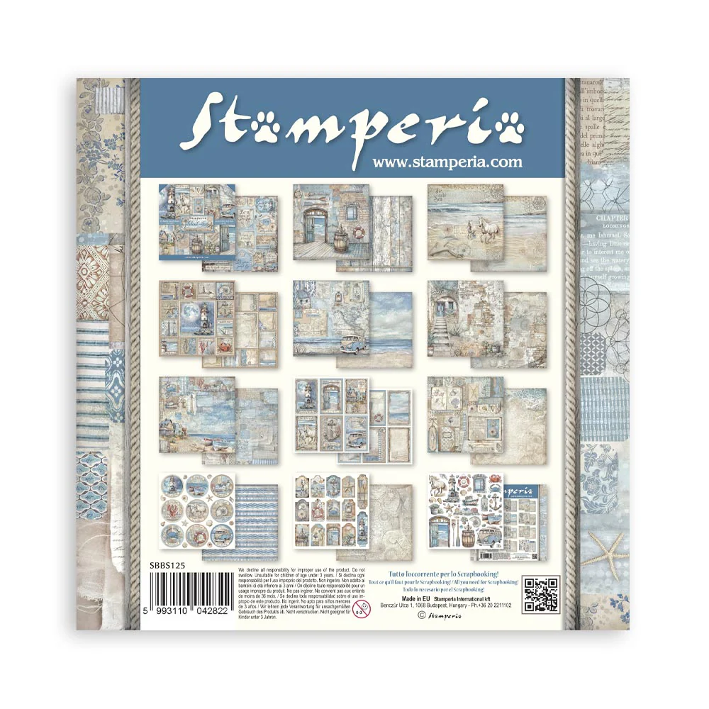 Bloc Scrapbooking 10 Hojas Silent Sea Stamperia - Image 14