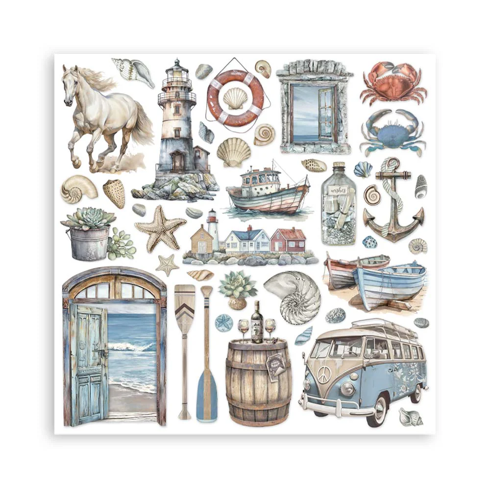 Bloc Scrapbooking 10 Hojas Silent Sea Stamperia - Image 15