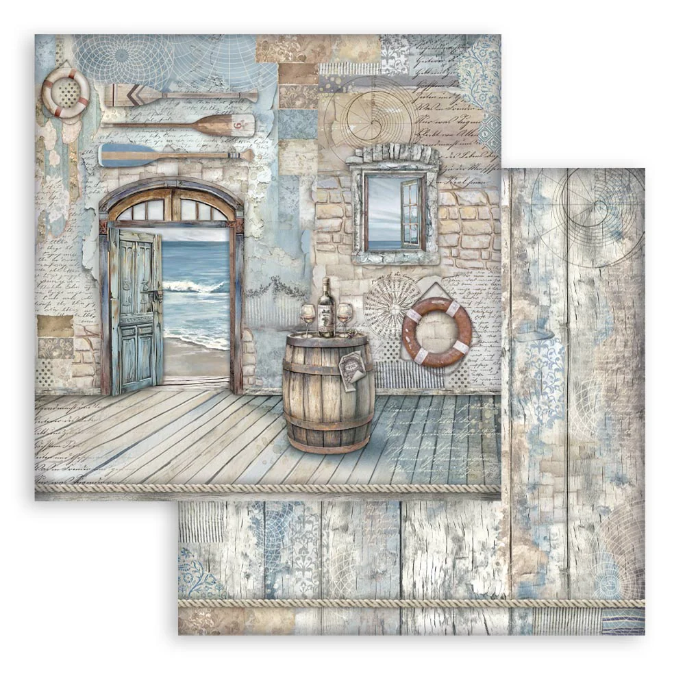Bloc Scrapbooking 10 Hojas Silent Sea Stamperia - Image 4