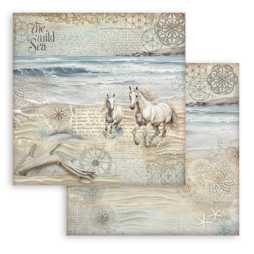 Bloc Scrapbooking 10 Hojas Silent Sea Stamperia - Image 5