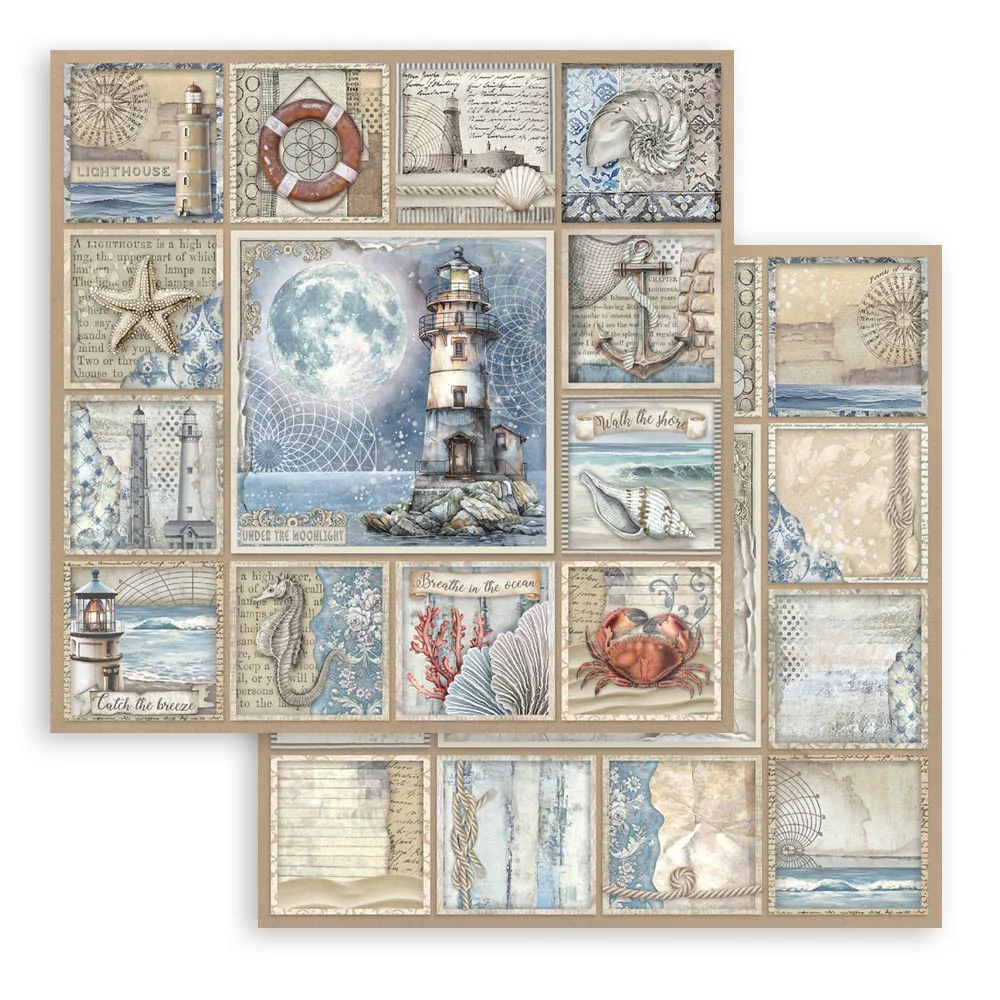Bloc Scrapbooking 10 Hojas Silent Sea Stamperia - Image 6