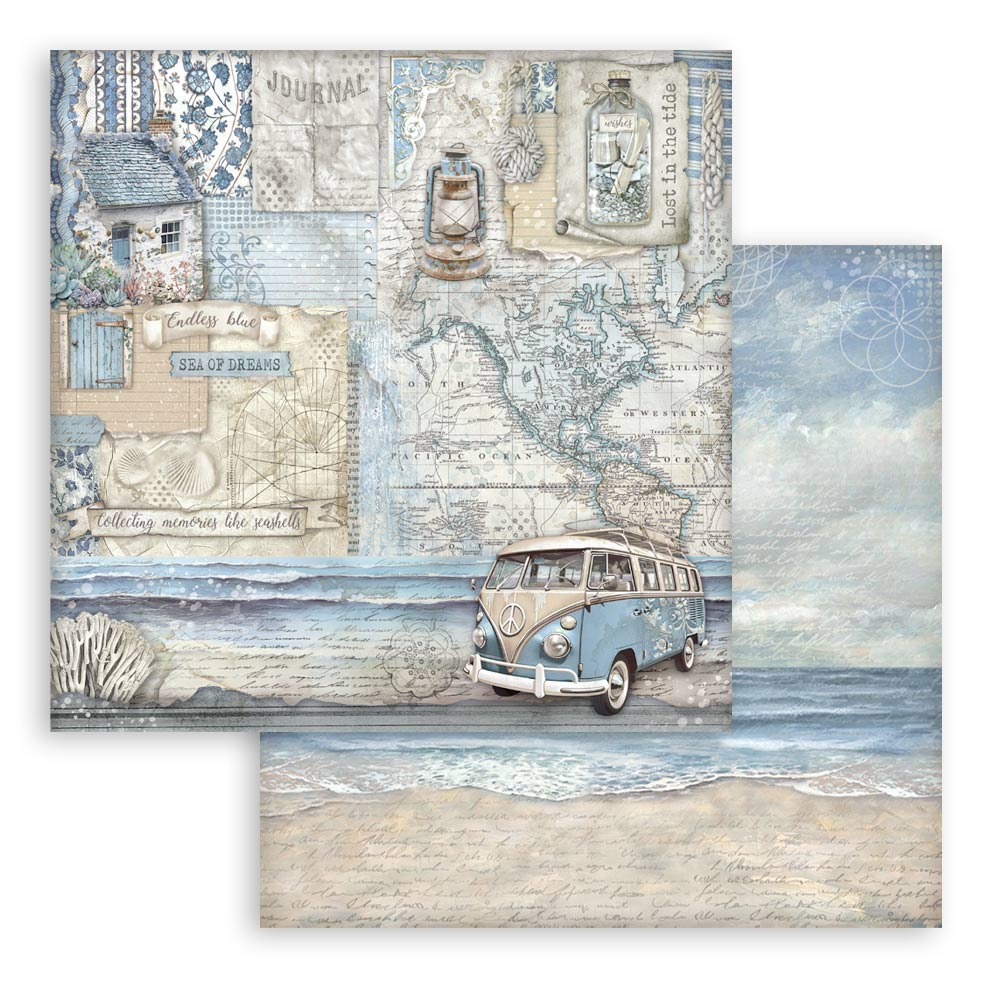 Bloc Scrapbooking 10 Hojas Silent Sea Stamperia - Image 7