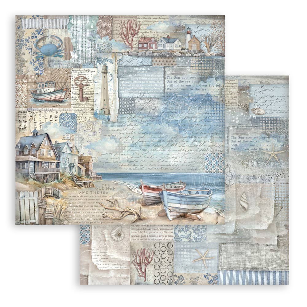Bloc Scrapbooking 10 Hojas Silent Sea Stamperia - Image 9