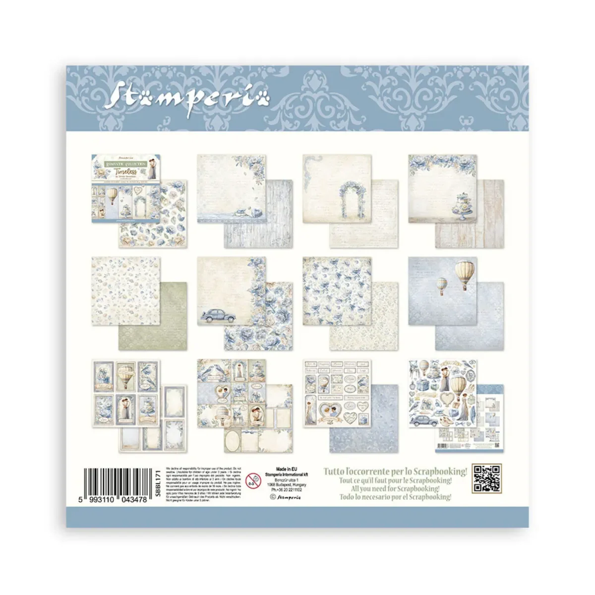 Bloc Scrapbooking 10 Hojas Timeless Stamperia - Image 11