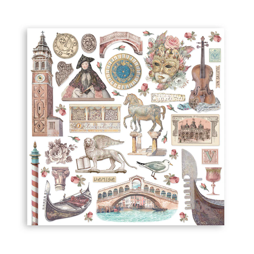 Bloc Scrapbooking 10 Hojas Venice City of Art Stamperia - Image 14