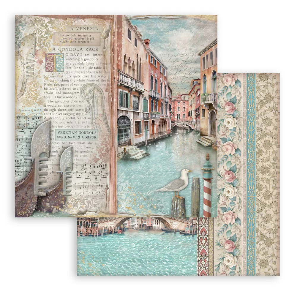 Bloc Scrapbooking 10 Hojas Venice City of Art Stamperia - Image 7