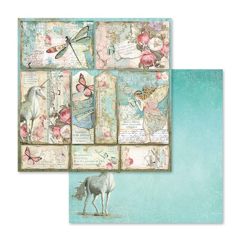 Bloc Scrapbooking 10 Hojas Wonderland 12x12 Stamperia - Image 6