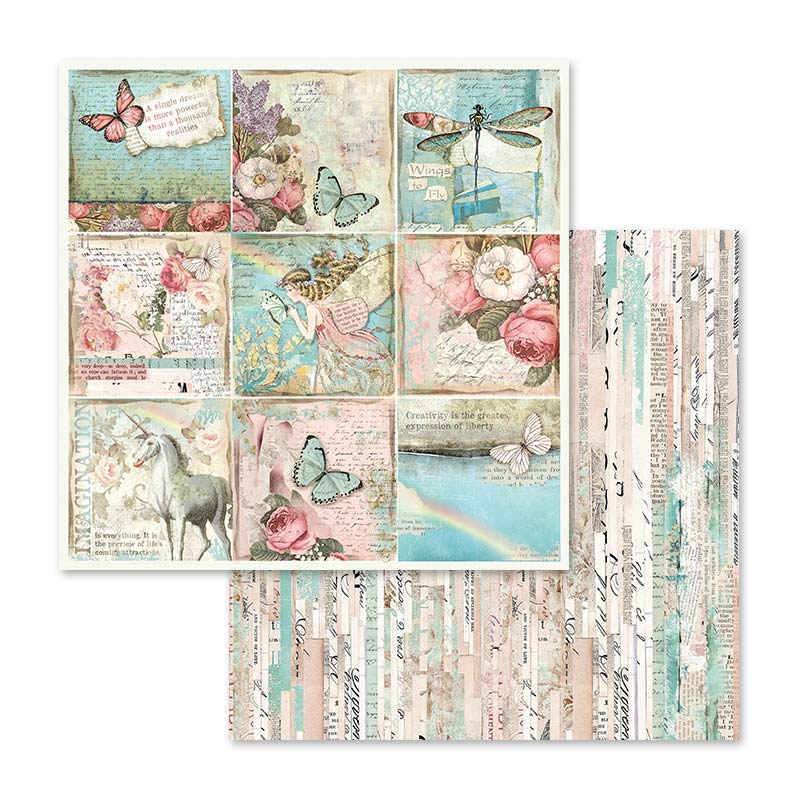 Bloc Scrapbooking 10 Hojas Wonderland 12x12 Stamperia - Image 8