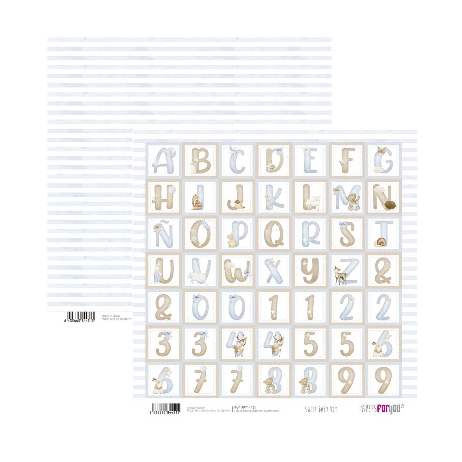 Bloc Scrapbooking 12 Hojas Sweet Baby Boy Papers For You - Image 10