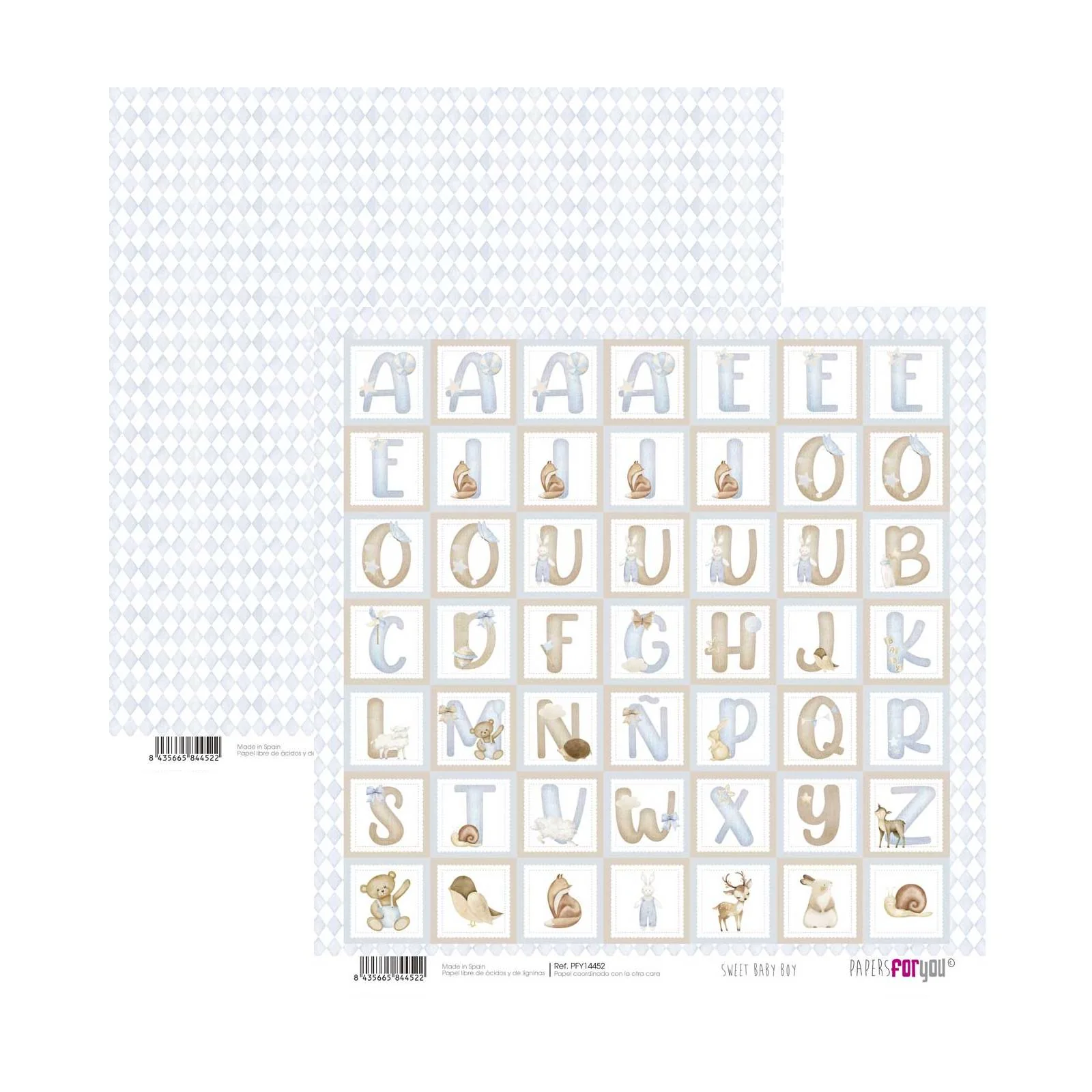 Bloc Scrapbooking 12 Hojas Sweet Baby Boy Papers For You - Image 12