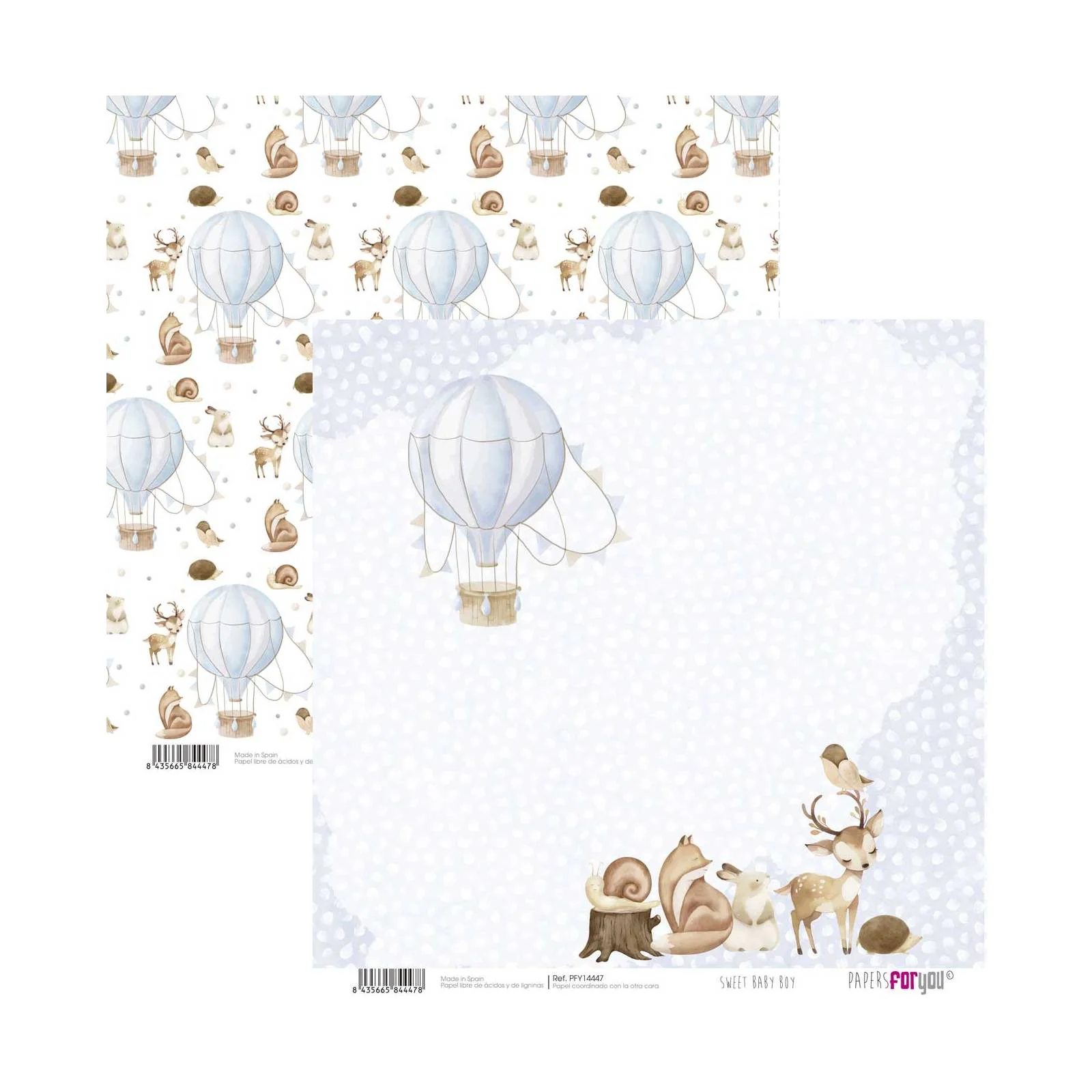 Bloc Scrapbooking 12 Hojas Sweet Baby Boy Papers For You - Image 7