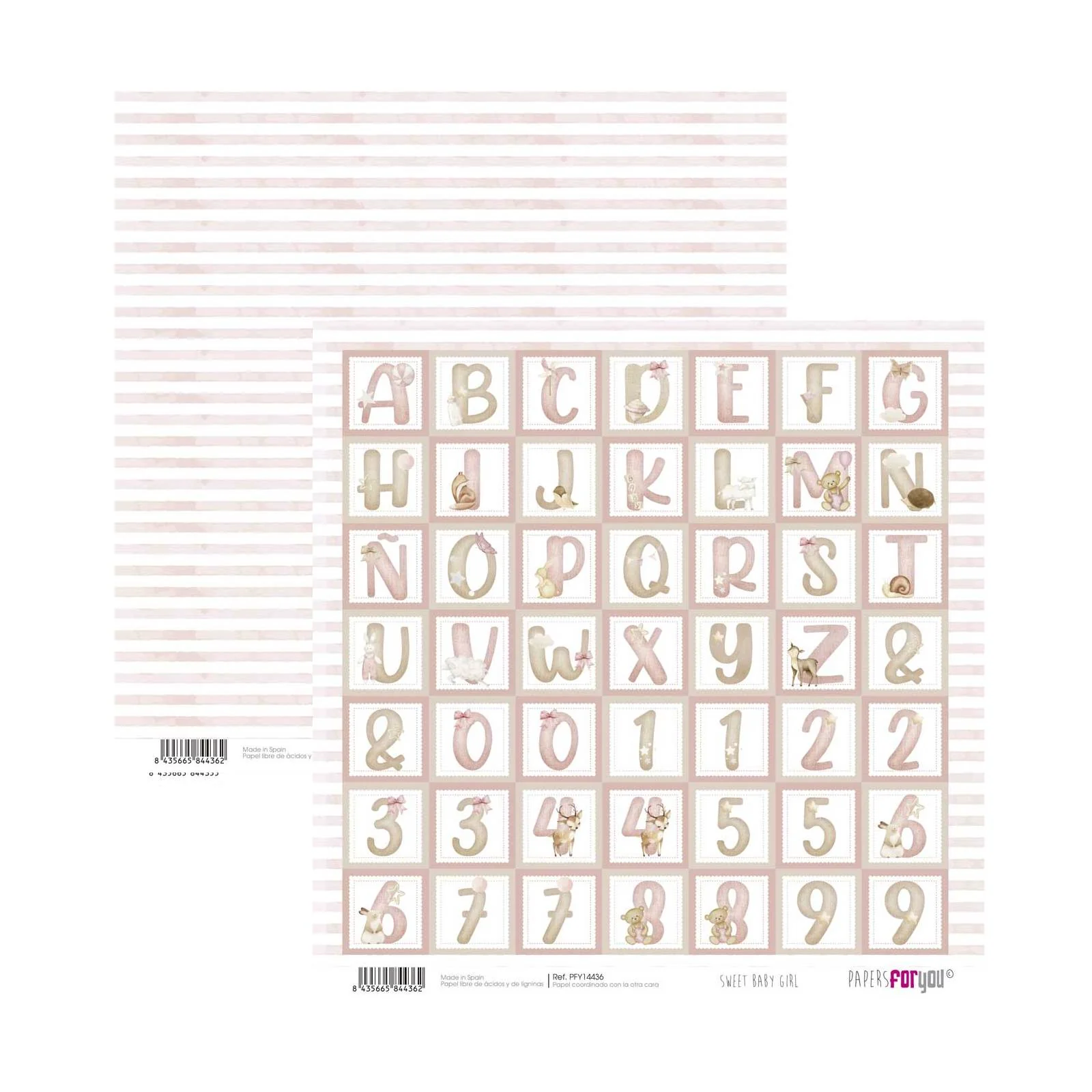 Bloc Scrapbooking 12 Hojas Sweet Baby Girl Papers For You - Image 10