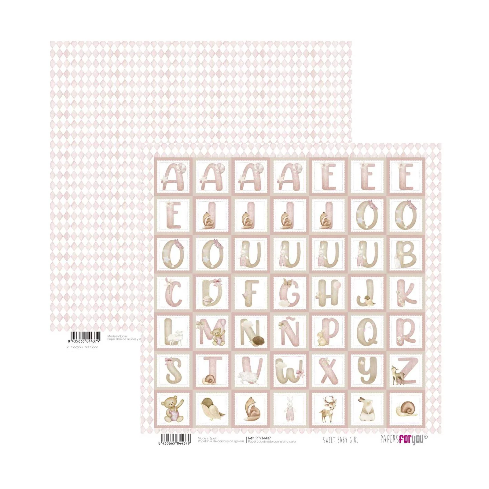 Bloc Scrapbooking 12 Hojas Sweet Baby Girl Papers For You - Image 11