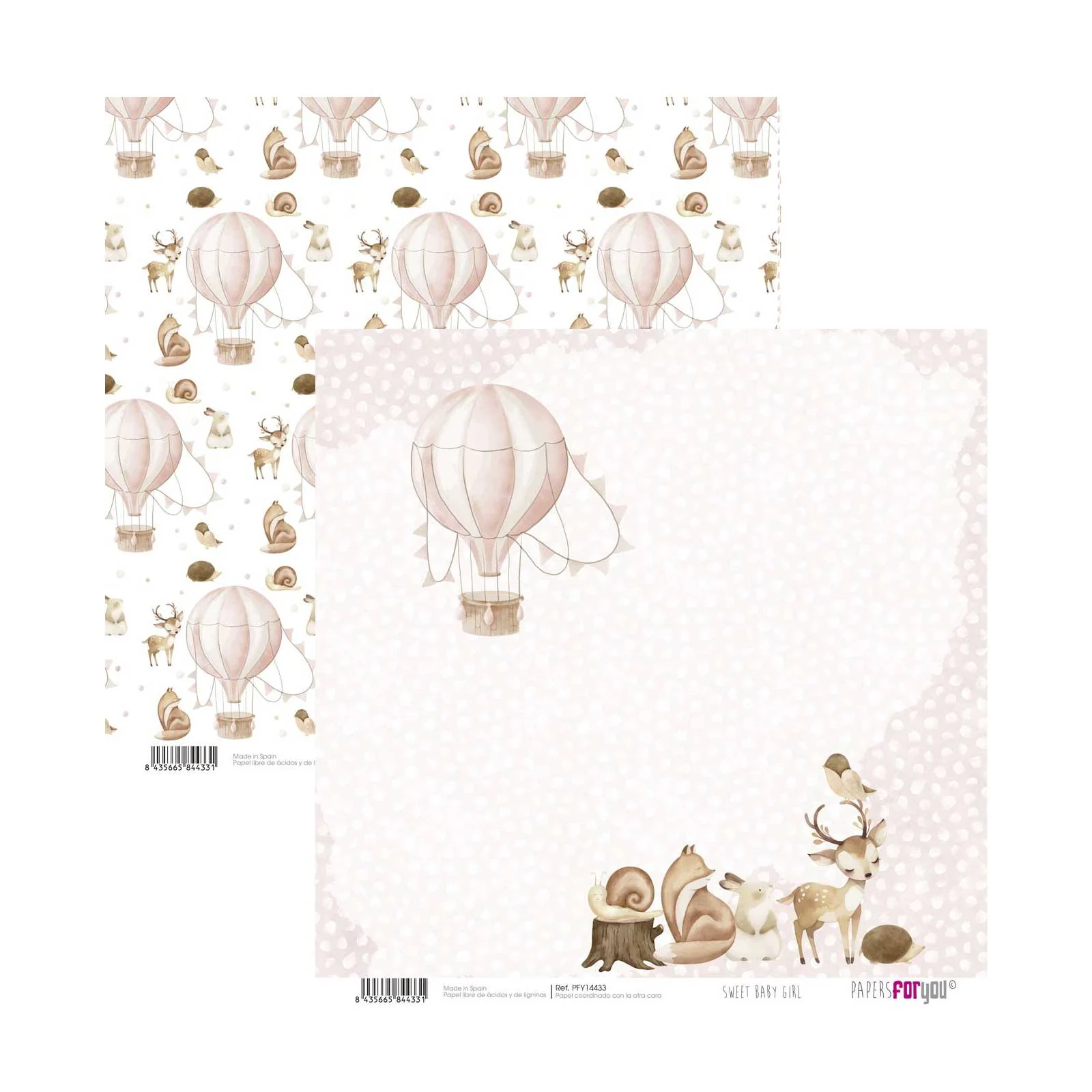 Bloc Scrapbooking 12 Hojas Sweet Baby Girl Papers For You - Image 6