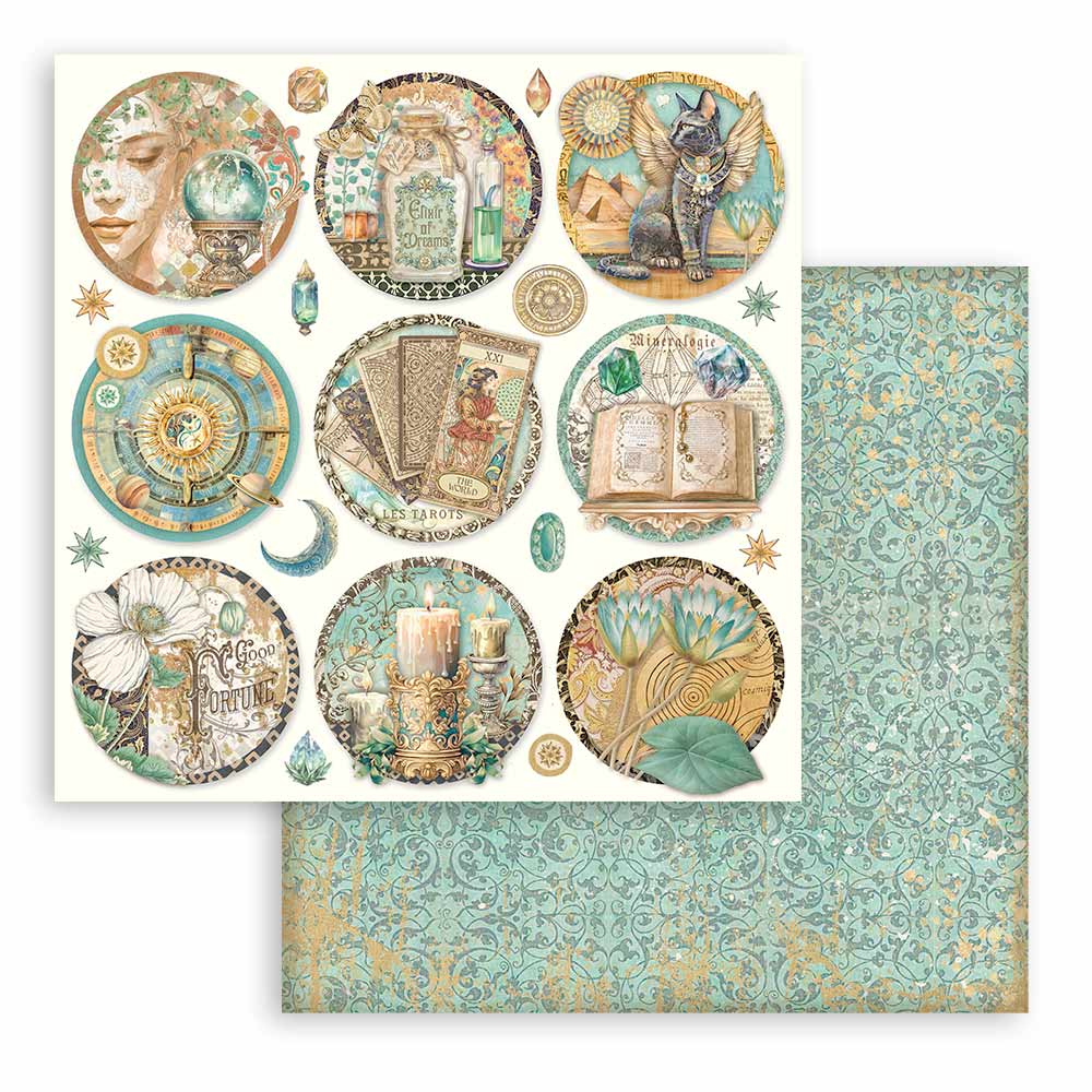 Bloc Scrapbooking 10 Hojas Fortune 12x12 Stamperia - Image 11