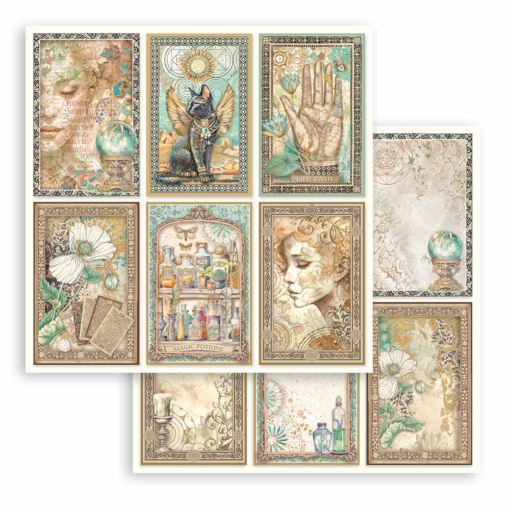Bloc Scrapbooking 10 Hojas Fortune 12x12 Stamperia - Image 12