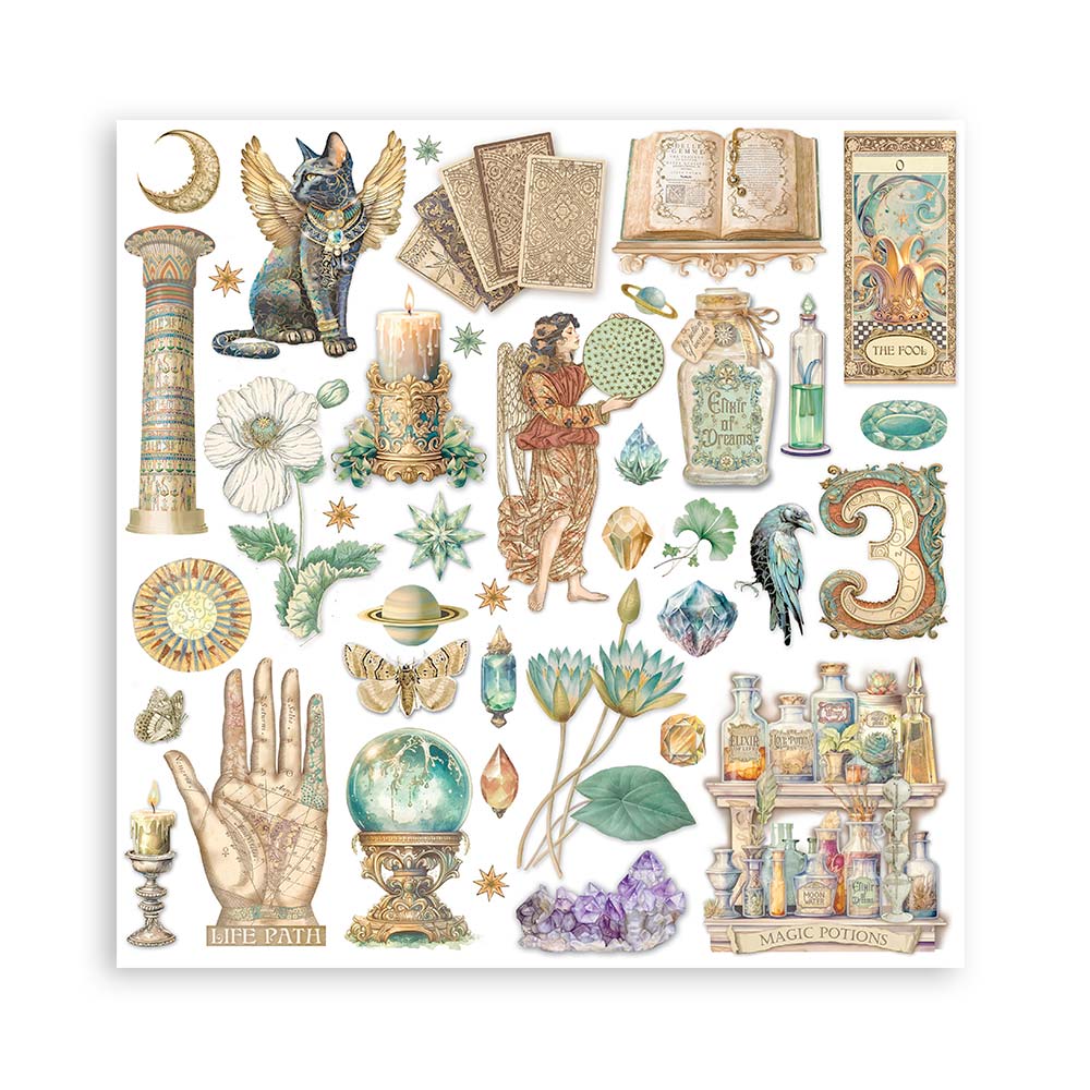 Bloc Scrapbooking 10 Hojas Fortune 12x12 Stamperia - Image 13