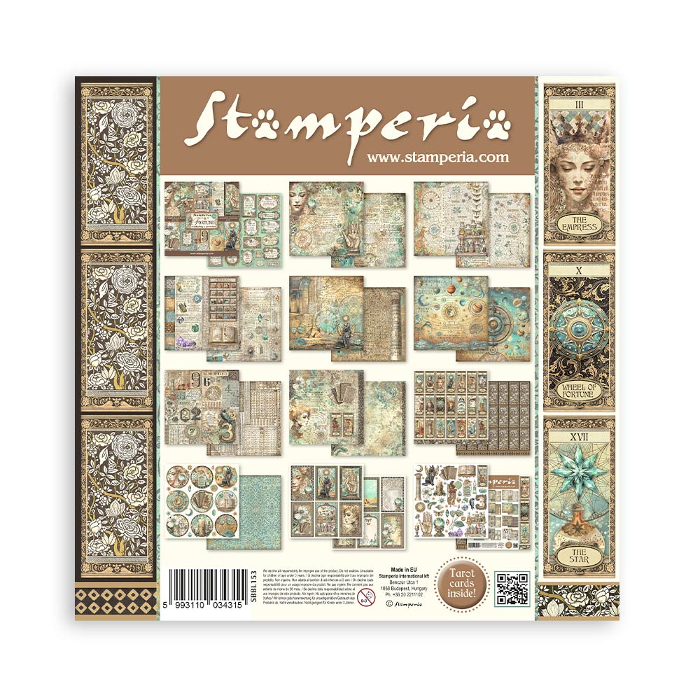 Bloc Scrapbooking 10 Hojas Fortune 12x12 Stamperia - Image 14