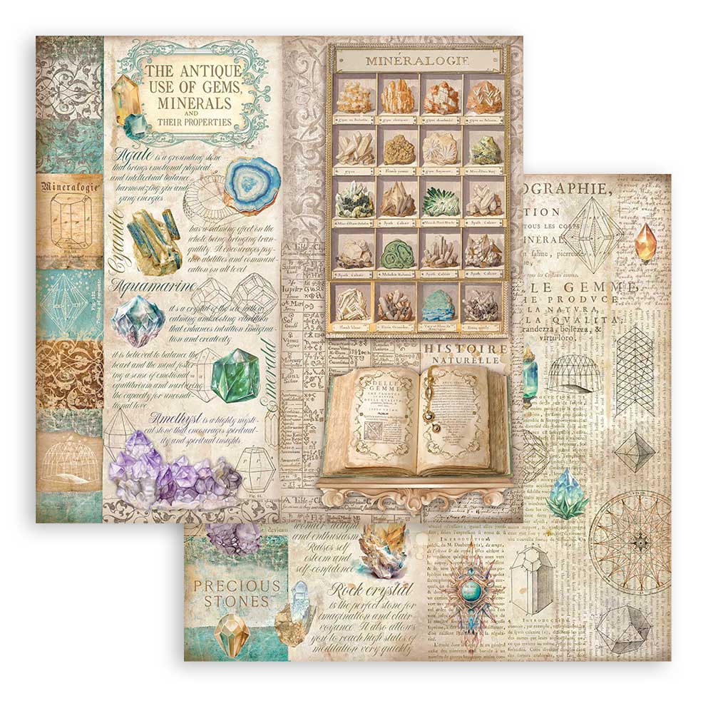 Bloc Scrapbooking 10 Hojas Fortune 12x12 Stamperia - Image 5