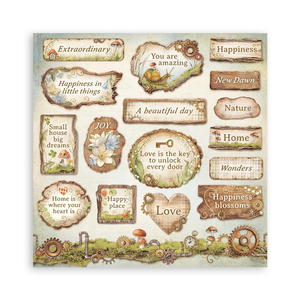 Bloc Scrapbooking 22 Hojas Hidden Grove Stamperia - Image 20