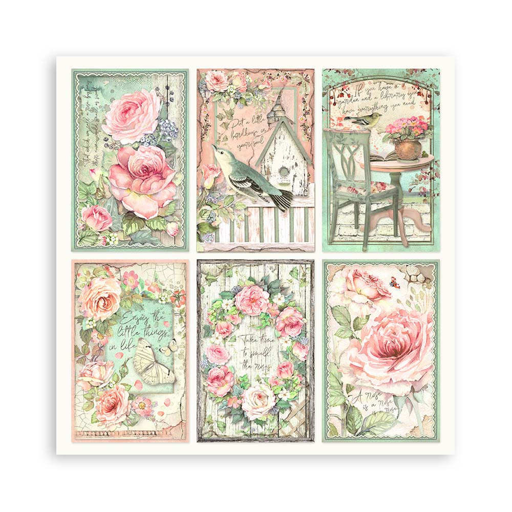 Bloc Scrapbooking 22 Hojas House of Roses Stamperia - Image 5