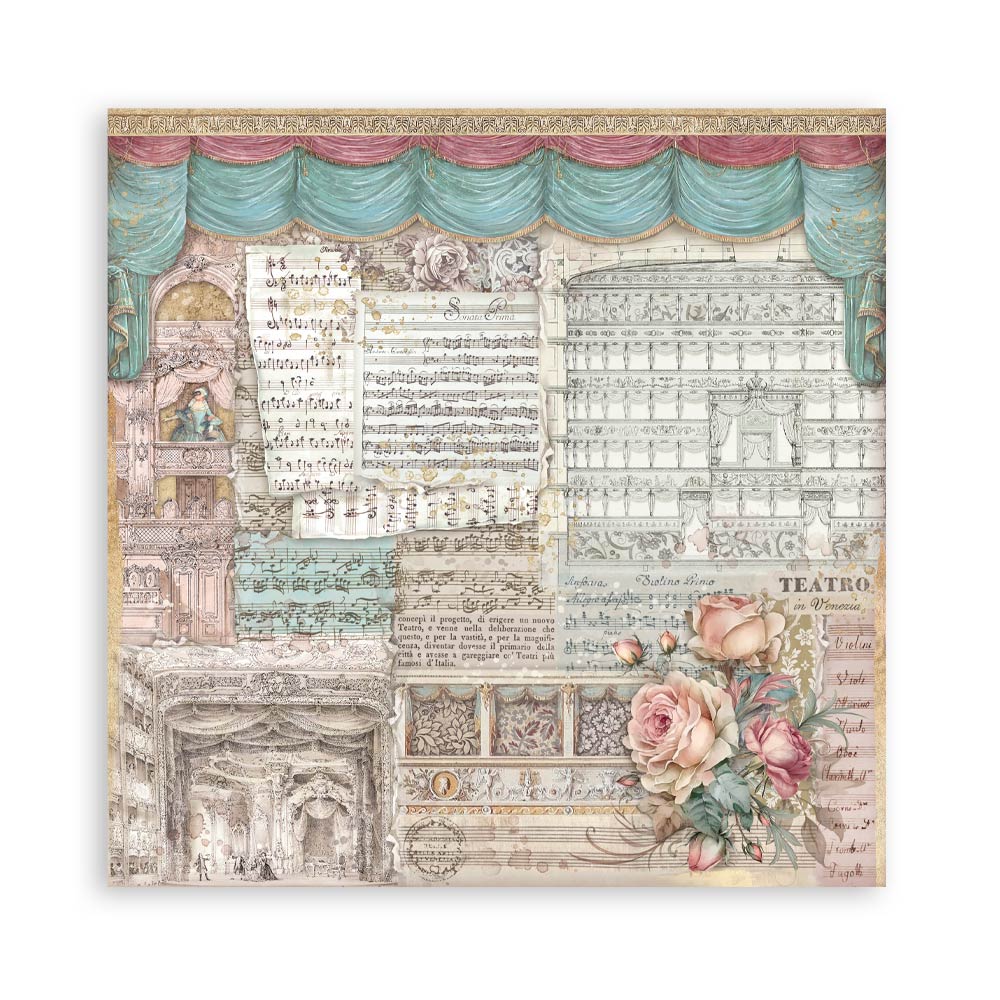 Bloc Scrapbooking 22 Hojas Venice City of Art Stamperia - Image 18