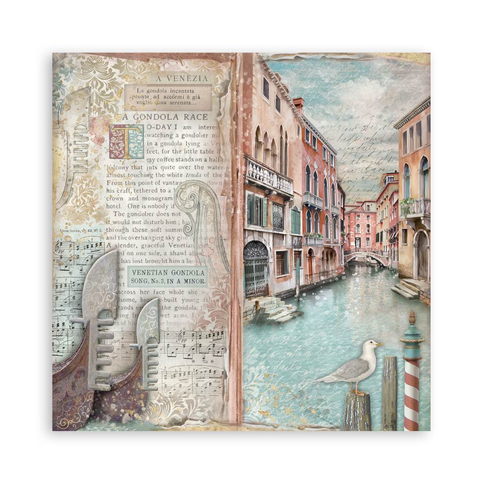 Bloc Scrapbooking 22 Hojas Venice City of Art Stamperia - Image 2