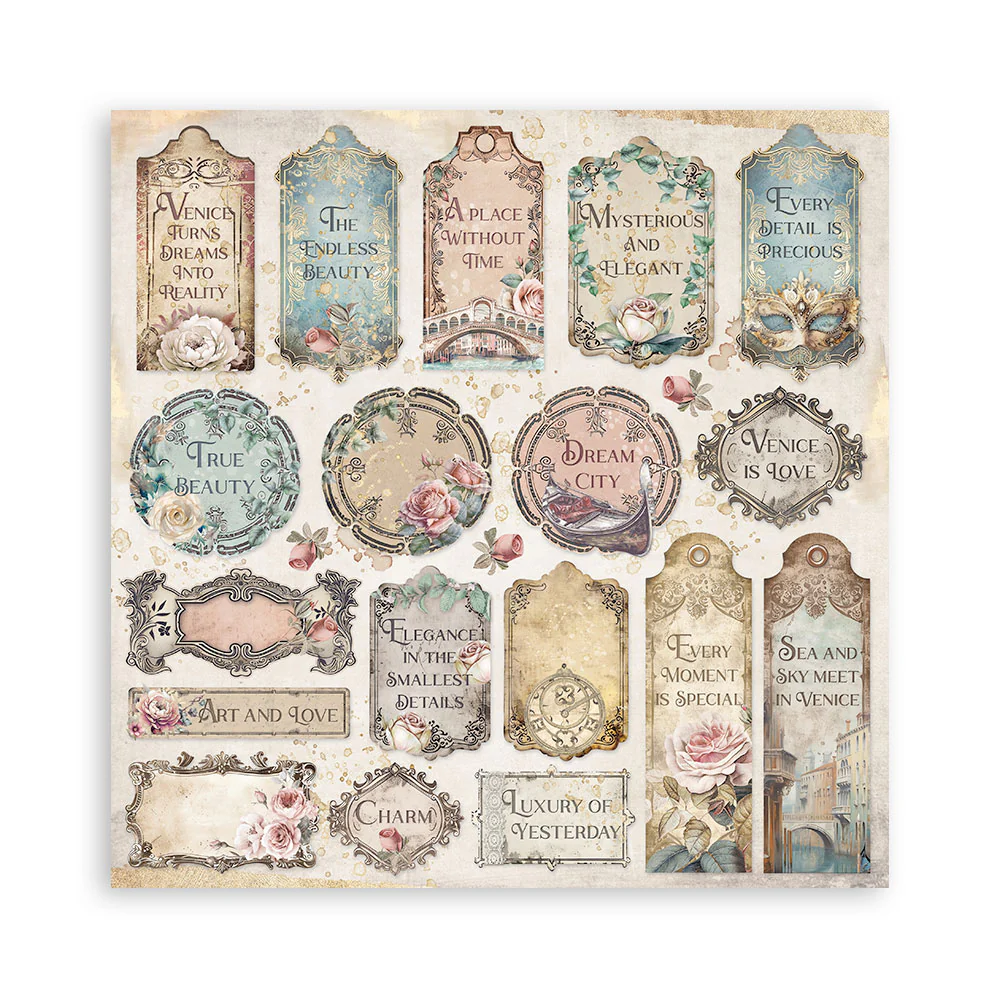 Bloc Scrapbooking 22 Hojas Venice City of Art Stamperia - Image 22