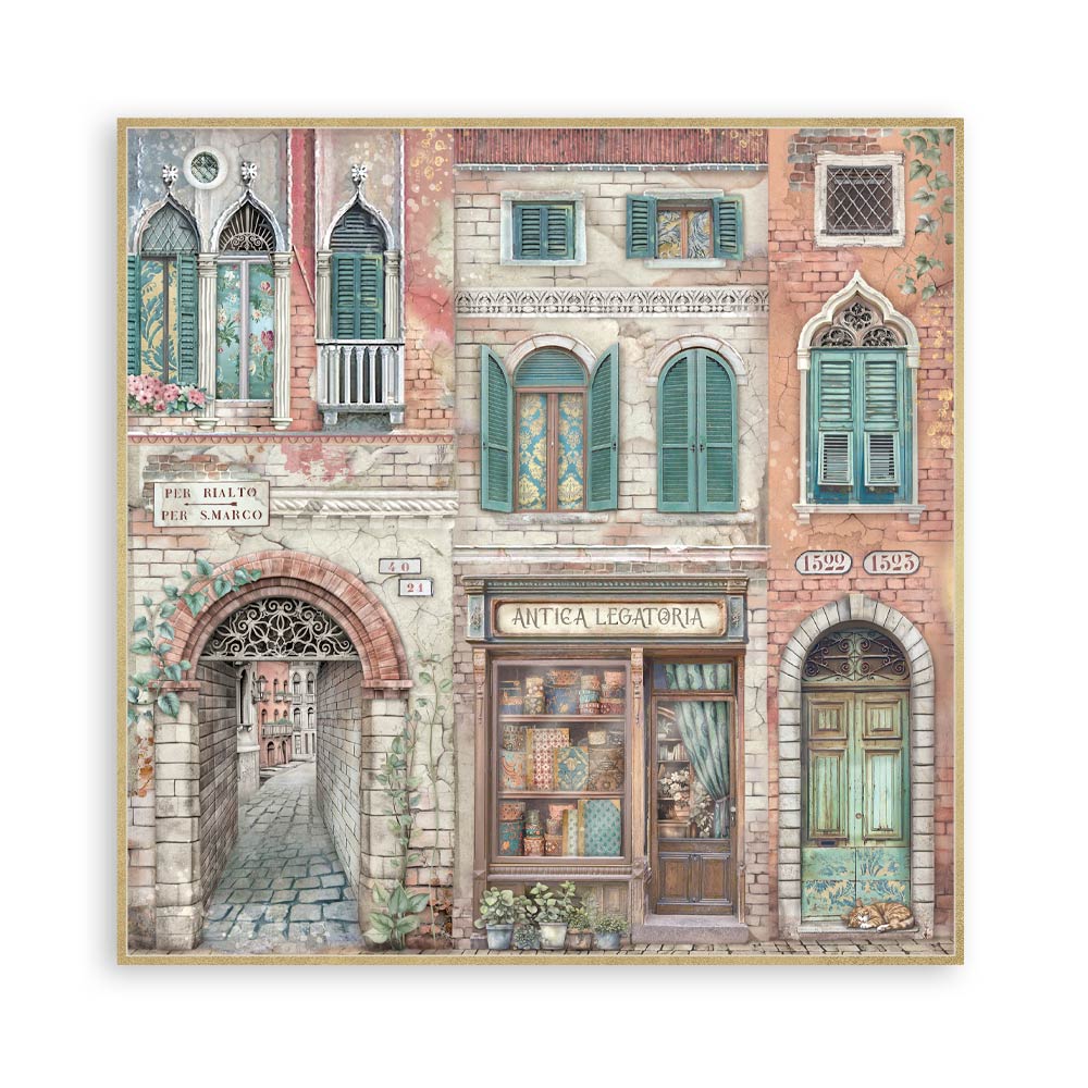 Bloc Scrapbooking 22 Hojas Venice City of Art Stamperia - Image 4