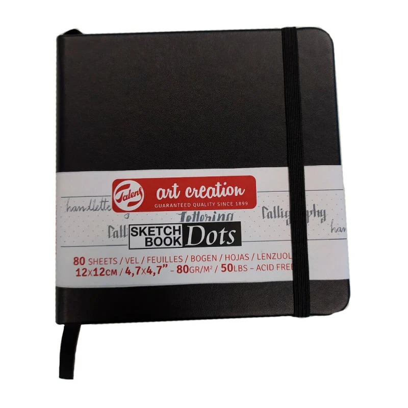 Bloc Sketchbook Negro 12x12 cm ART CREATION Puntos
