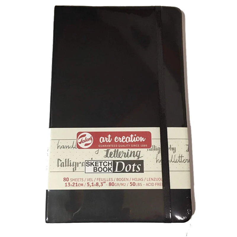 Bloc Sketchbook Negro 13x21 cm ART CREATION Puntos