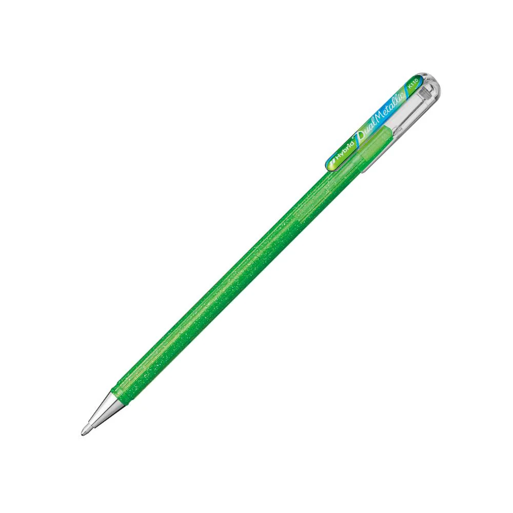 Bolígrafo Roller Gel Dual Metallic K110 Verde Dúo Pentel