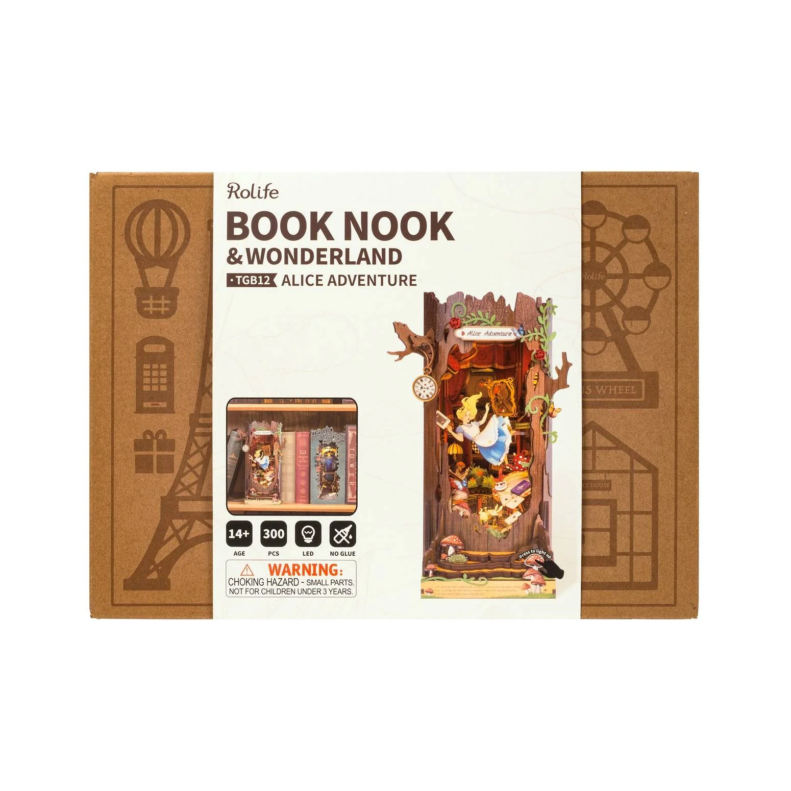 Book Nook Alice Adventure Robotime - Image 4