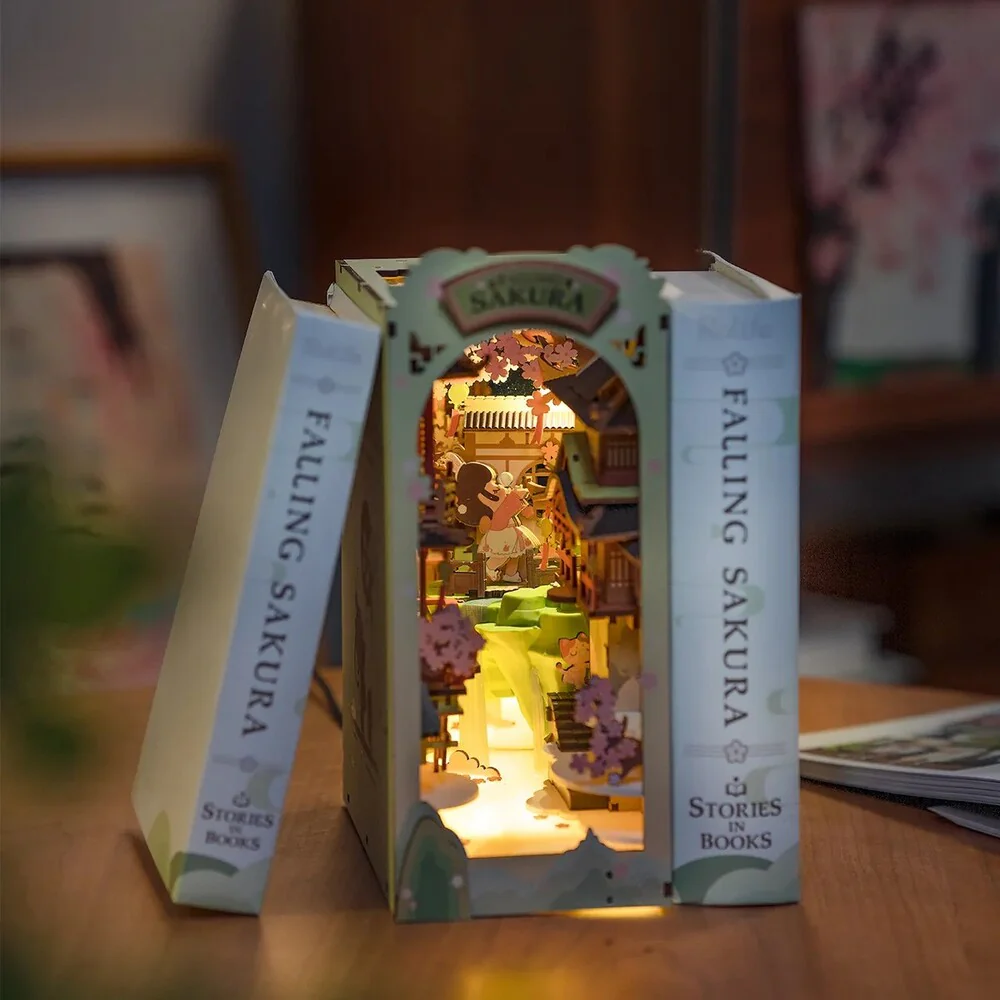 Book Nook Falling Sakura Robotime - Image 3