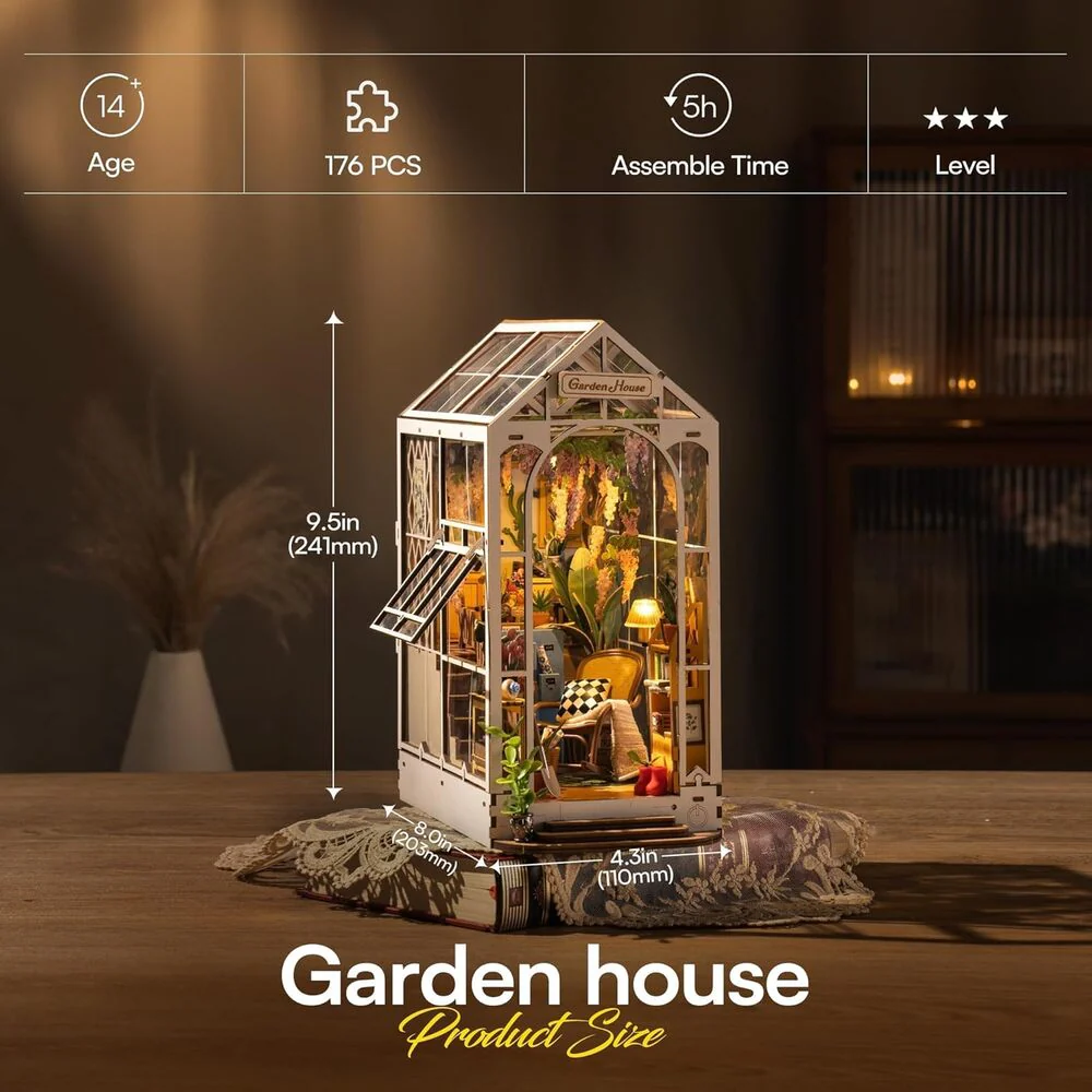 Book Nook Garden House Robotime - Image 8