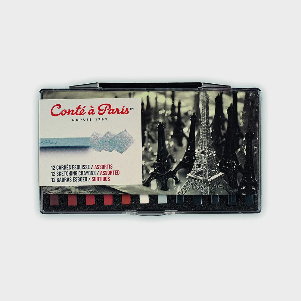 Caja 12 Carrés Ceras de Dibujo Conté à Paris