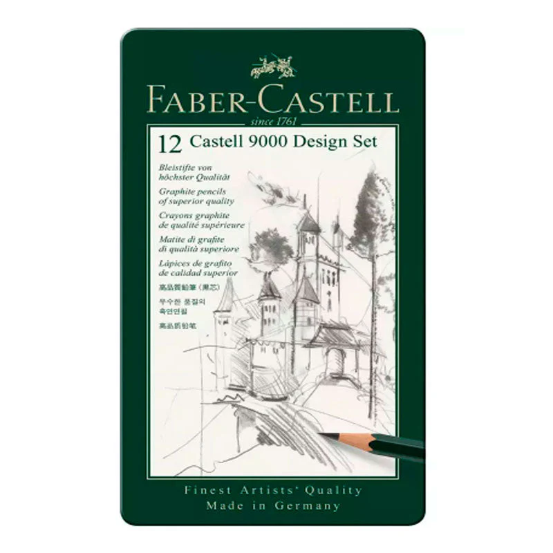 Caja 12 Lápices 5B-5H Castell 900 de Faber Castell - Image 2