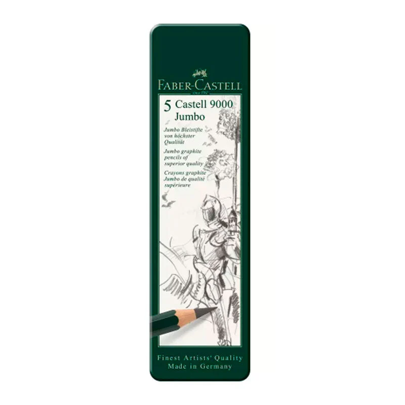 Caja 5 Lápices 9000 Jumbo Faber Castell - Image 2