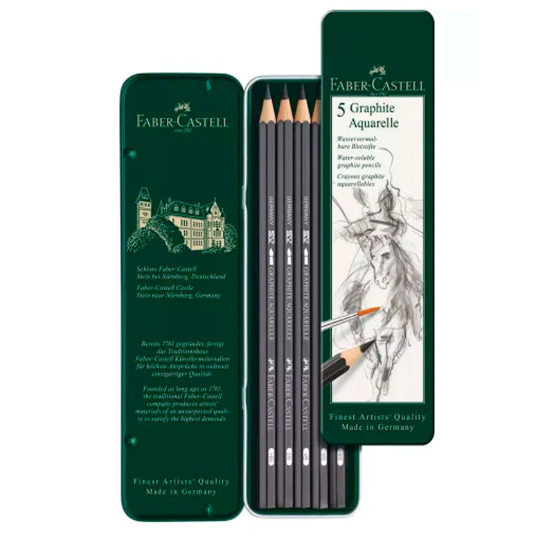 Caja 5 Lápices Graphite Aquarelle Faber Castell - Image 2